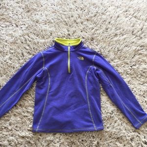 Purple and yellow north face sweater!